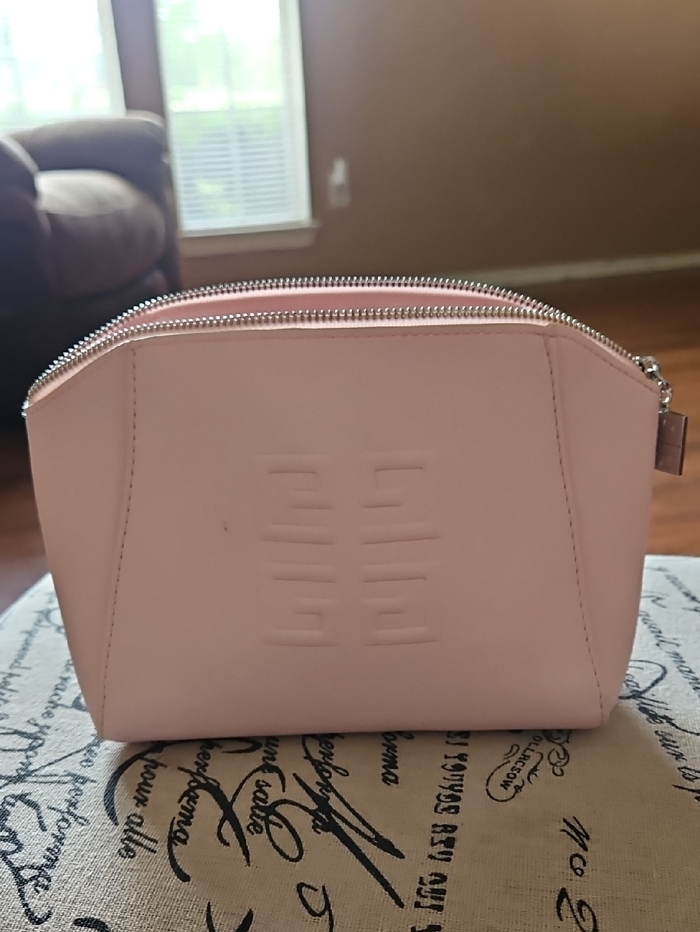Givenchy Blush Pink Embossed Cosmetic Case